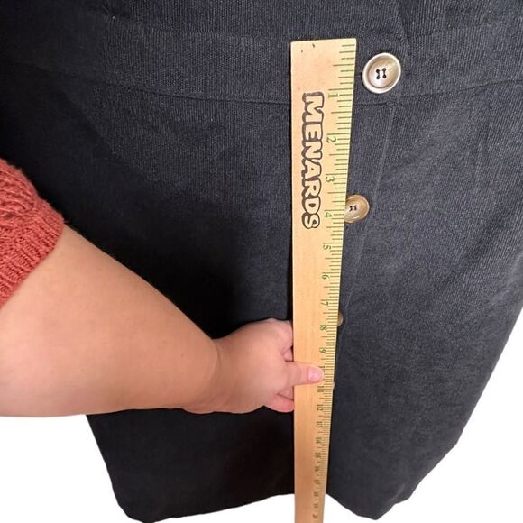 Allegra K Junior's Corduroy V Neck A-Line Bib Overall Pinafore Mini Dress size L - Picture 3 of 13